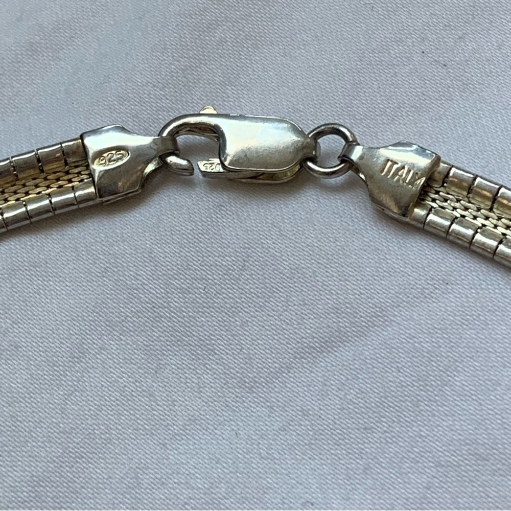 925 Omega Necklace - Choker Vintage 28.8g - Picture 6 of 12